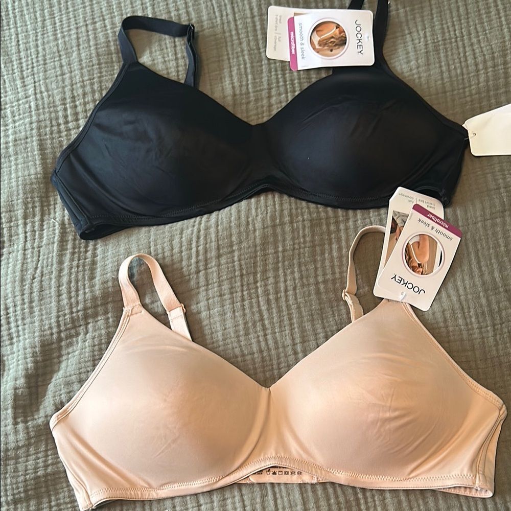 Jockey Women's Black and Cream Bra set size 36B